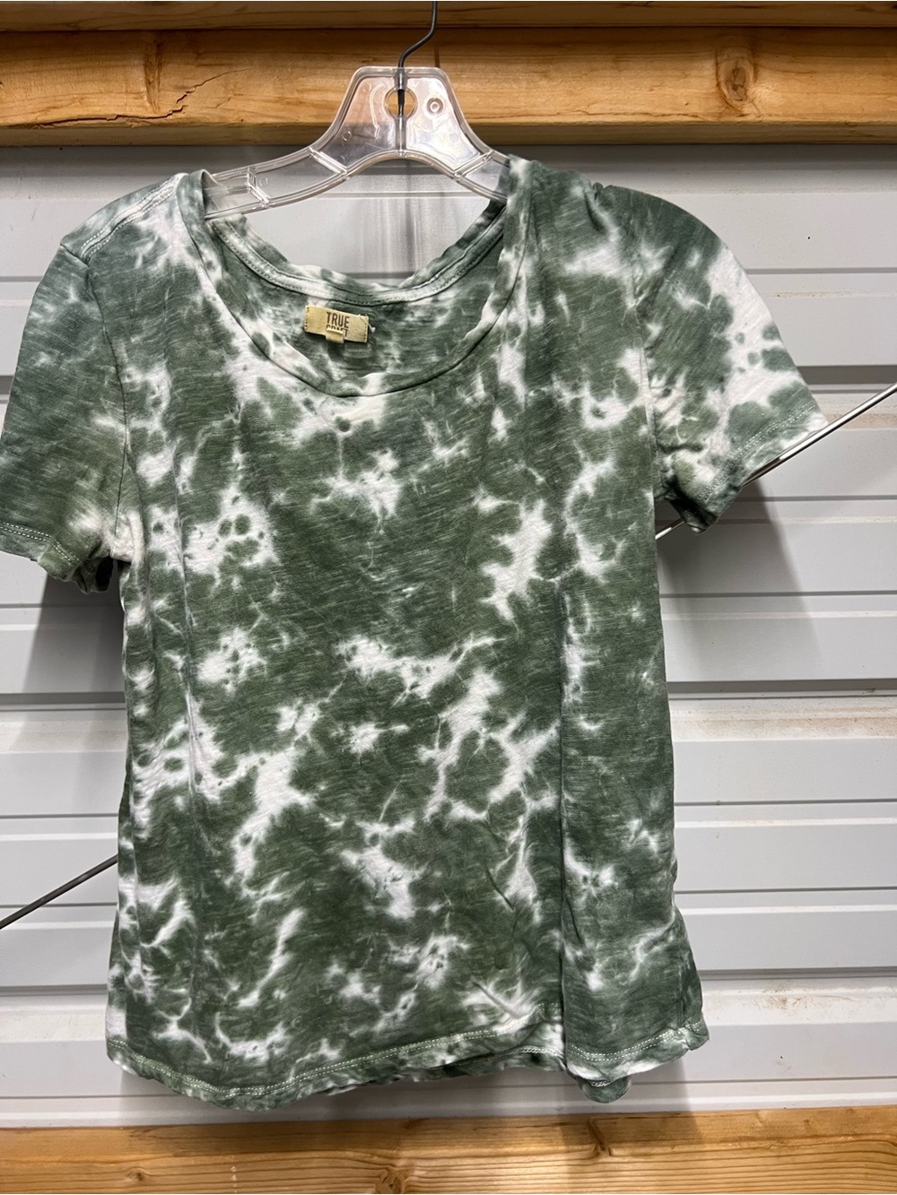 True Craft Green and White Tie-Dye Short Sleeve Tee